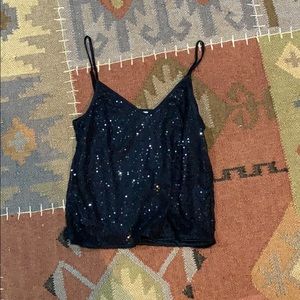 Sparkly black tank